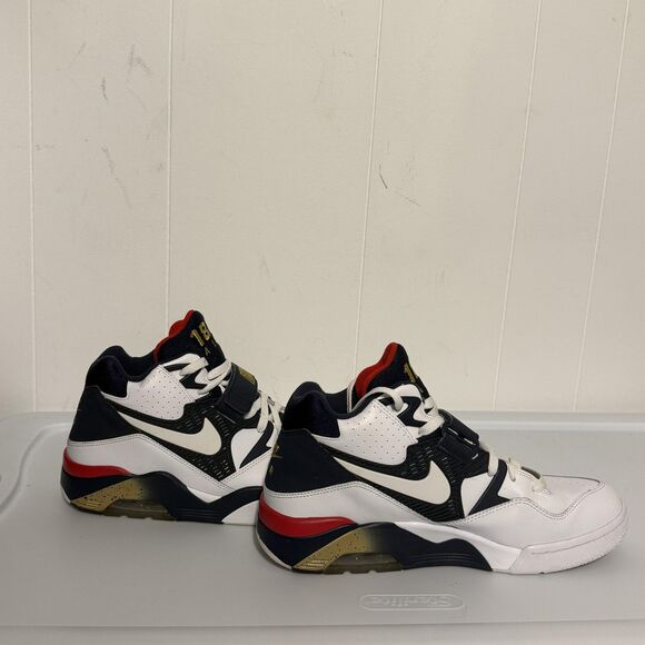 Nike Air Force 180 Shoes Mens Size 11 White Navy Red Olympic Retro Basketball - Picture 1 of 14